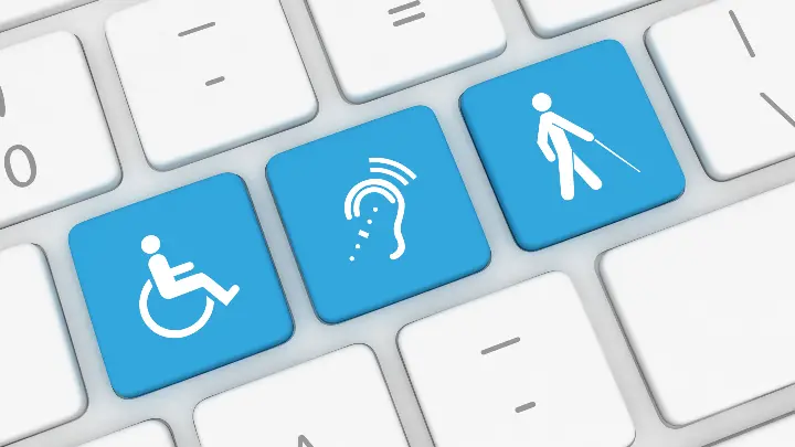 Accessibility-icons-on-keyboard-concept