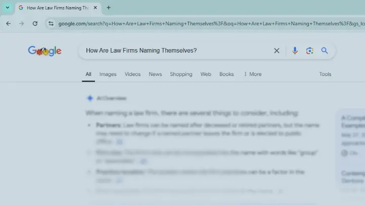 Google Search: How are law firms naming themselves?