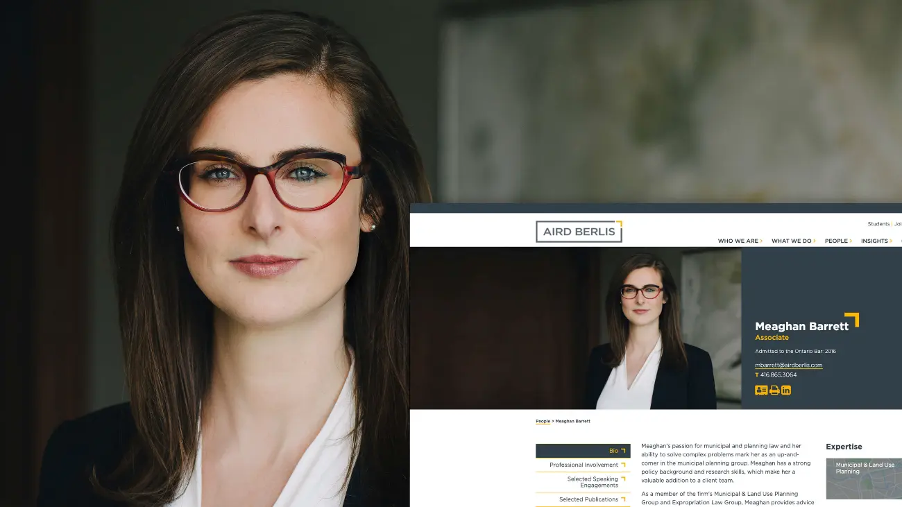 Aird Berlis_Web design_Website development_Professional bio page and profile