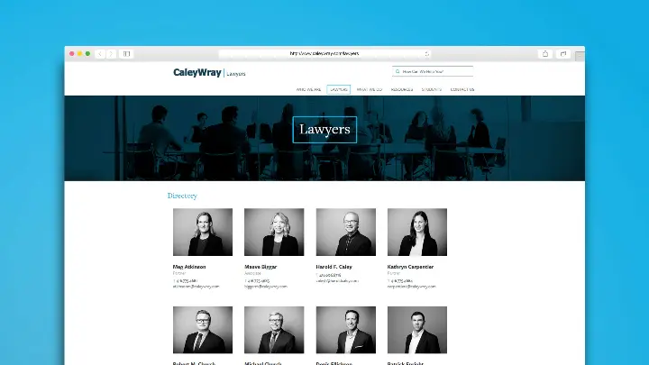 Caley Wray_Web Design_Website Development_Lawyers Directory_Browser View