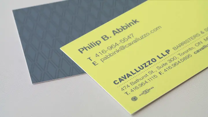 Cavalluzzo_Stationery design_Business card design_Close up view