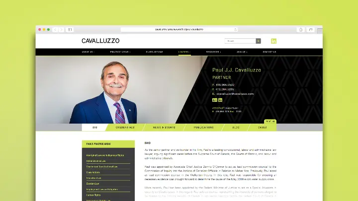 Cavalluzzo_Web design_Website development_Bio page_Browser view