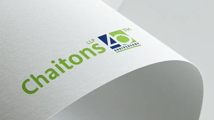 Chaitons_Logo Design 40th - rolled paper