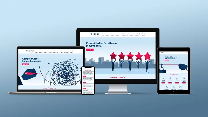 Screenshots of the Charney Lawyers Website