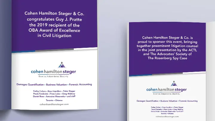 Cohen Hamilton Steger_CHS_Advertising_Magazine _Two ad designs