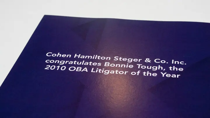 Cohen Hamilton Steger_CHS_Advertising_OBA Litigator of the Year_2010