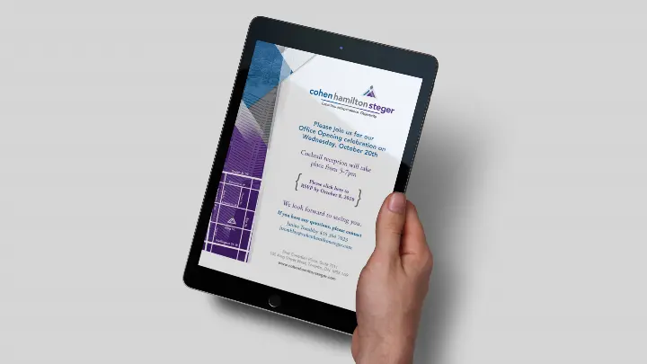Cohen Hamilton Steger_CHS_Newsletter_E-Blast_Anniversary Party_Tablet View