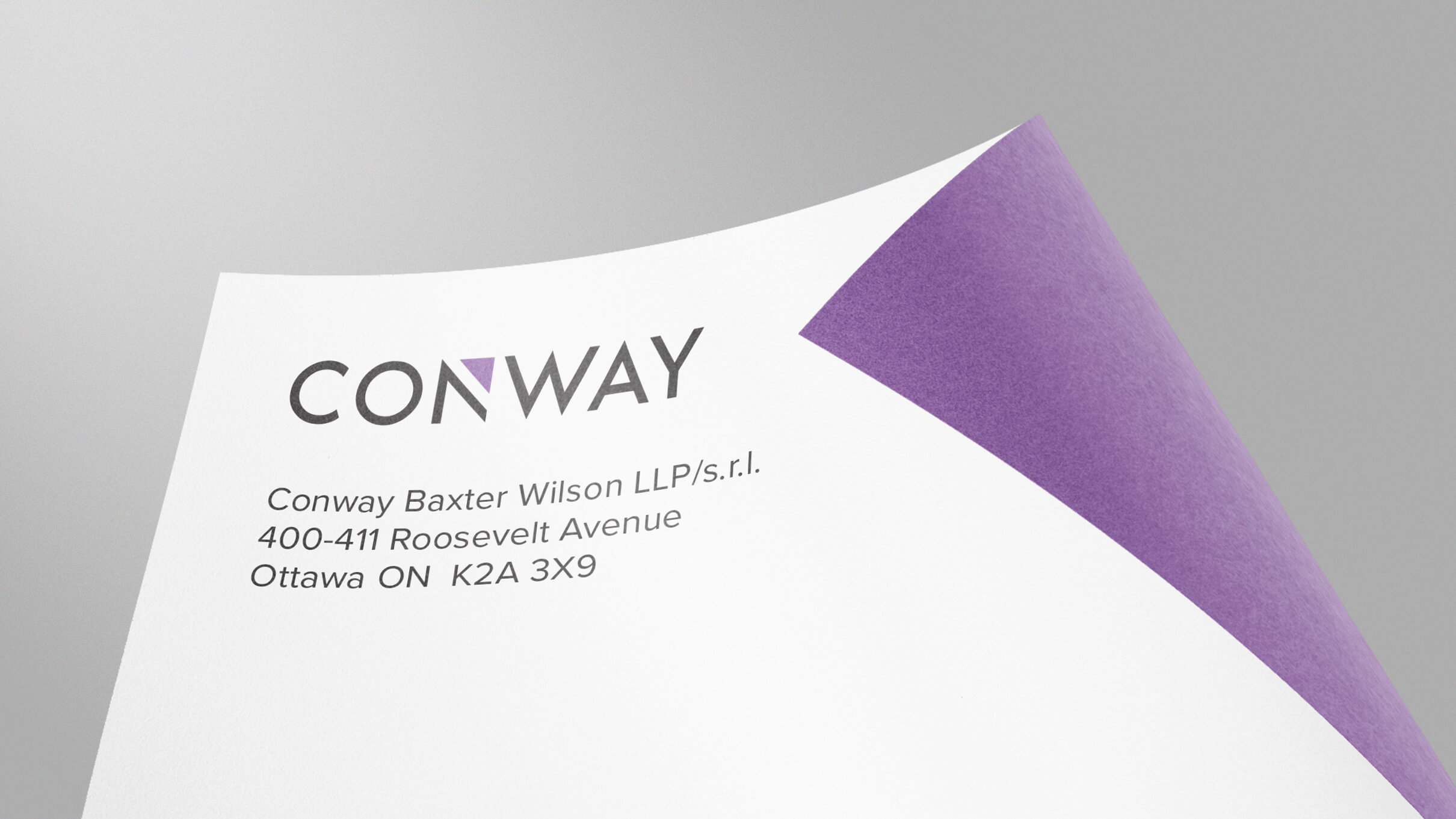 Conway letterhead closeup