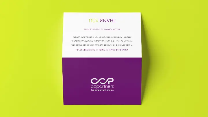 Crawford Chondon Partners LLP (CCP)_Stationery Design_Thank You Card