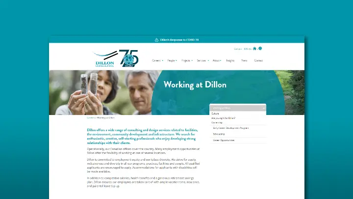 Dillon Consulting content marketing and copywriting_work with-us page