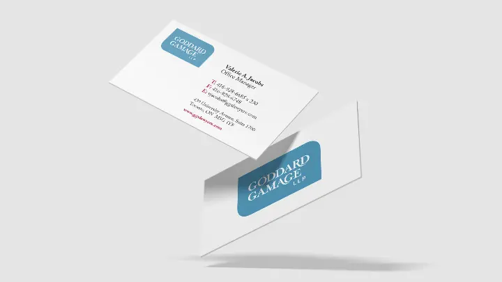 Goddard Gamage LLP_Stationery Design and Business Cards_Business Cards