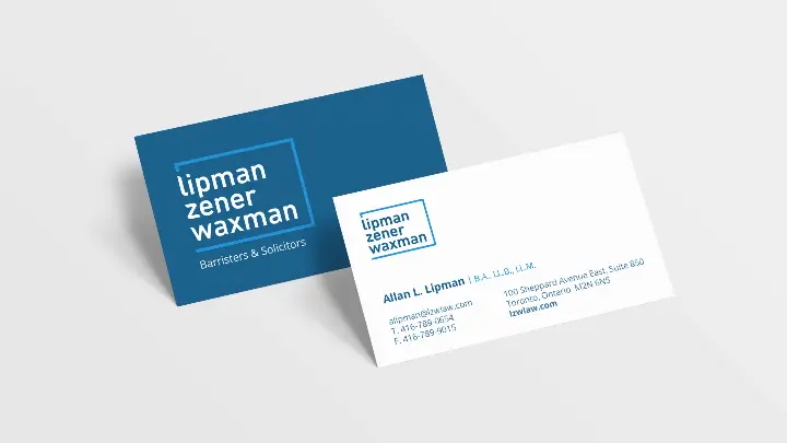 Lipman Zener Waxman_LZW_Stationery design_Business cards design