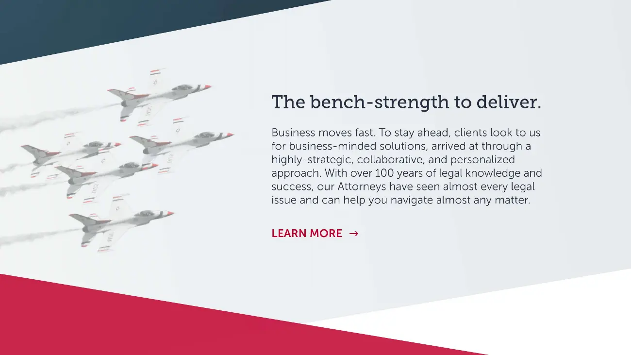 MacDonald Illig Jones Britton LLP_Brand Positioning and Awareness Campaign_The bench-strenght to deliver