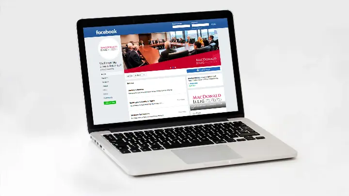 MacDonald Illig Jones Britton LLP_Social media marketing_Twitter page_Laptop View_Banner option 2