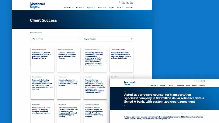 Macdonald Sager_WebDevelopment_Client Success