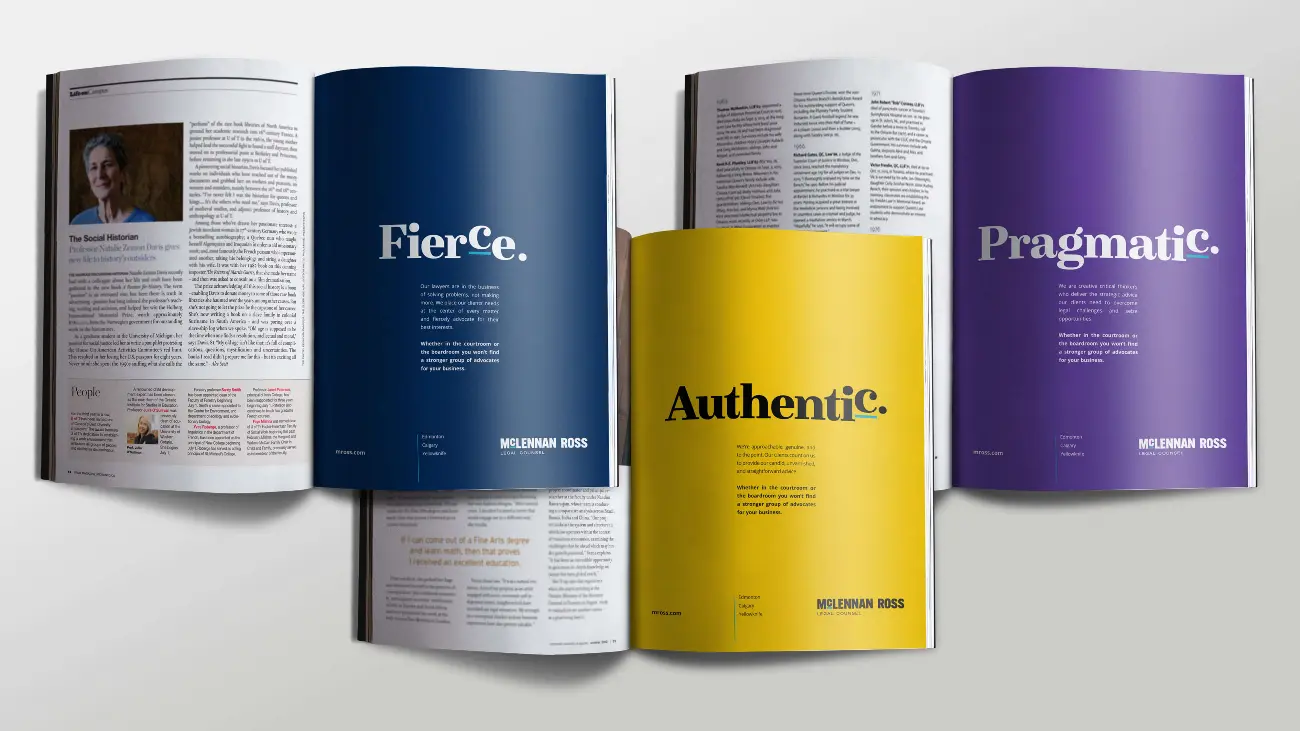 McLennan Ross magazine advertisements