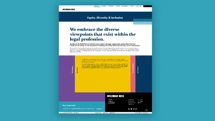 McLennan Ross Equity Diversity and Inclusion page on website