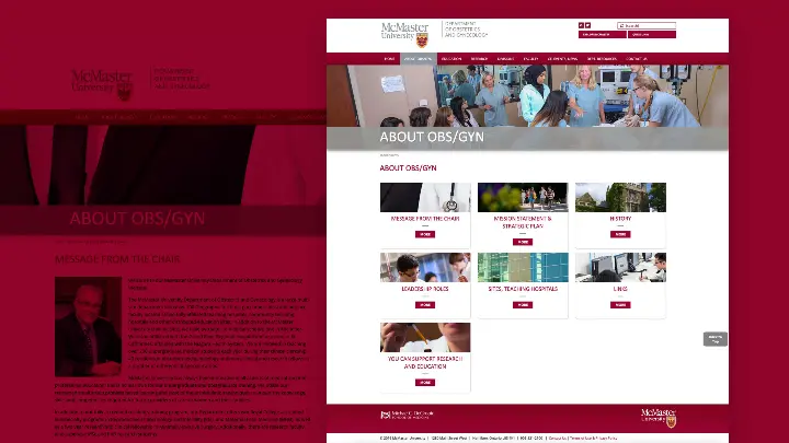 McMaster University Department of Obstetrics and Gynecology_OBGYN_Web design_Website development_About OBS_GYN