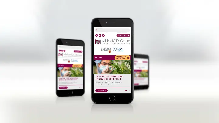 McMaster University Centre for Medicinal Cannabis_Web design_Website Development_Home page design_Mobile view