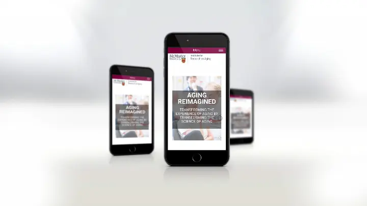 McMaster University Institute for Research on Aging_MIRA_Web design_Website Development_Home page design_ Mobile view
