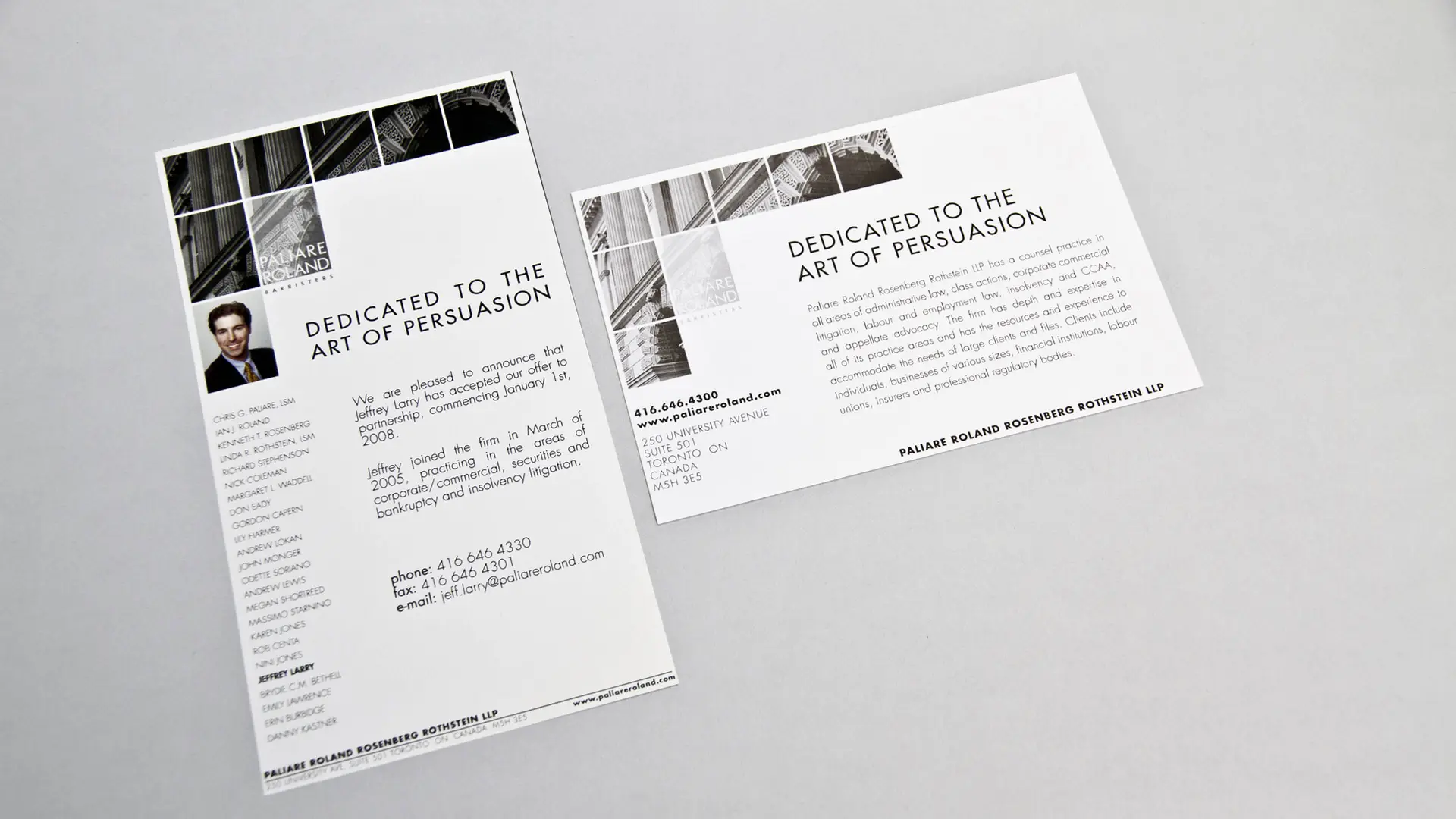 Paliare Roland Rosenberg Rothstein: Advertising Design and Copy