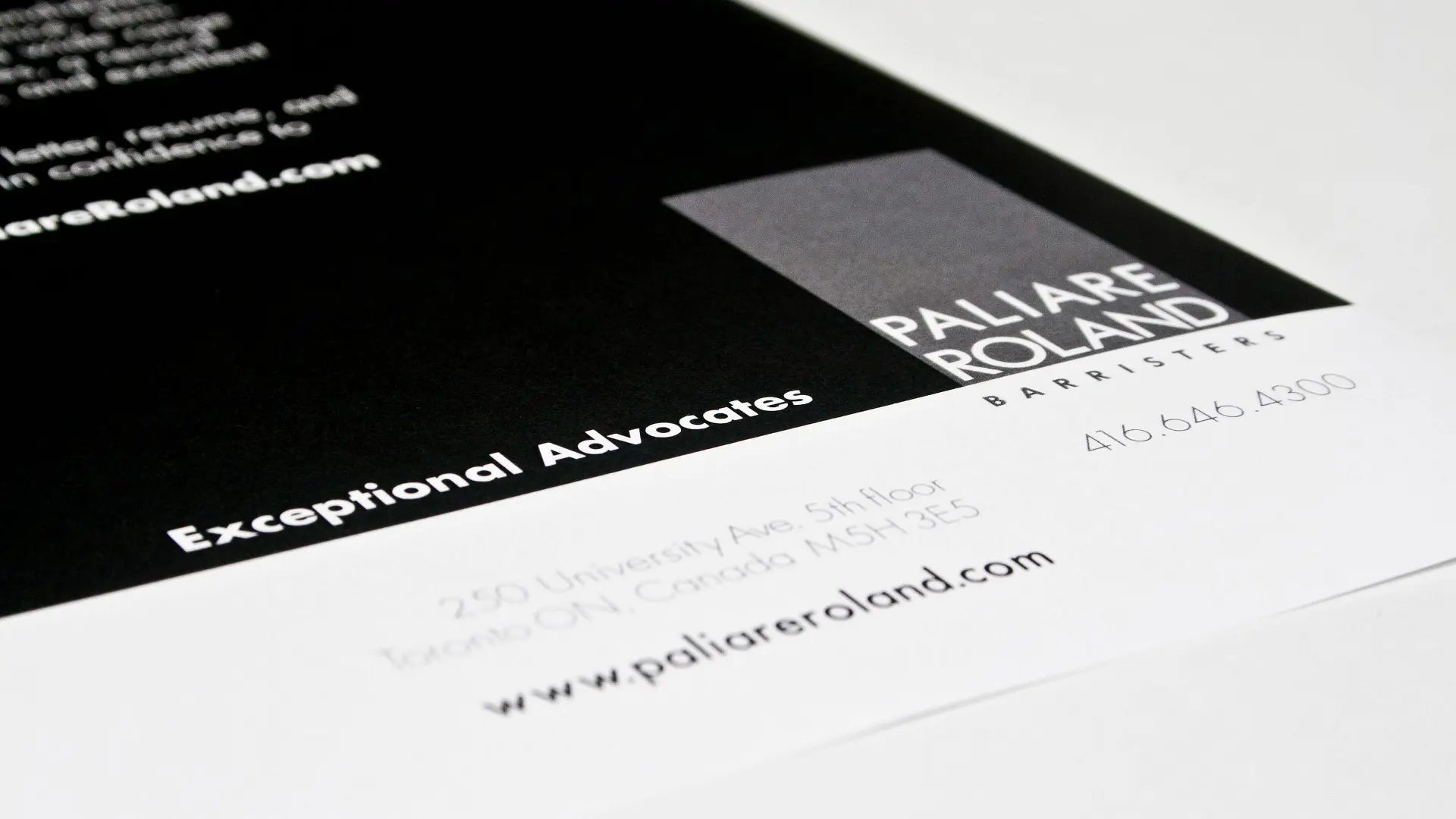 Paliare Roland Rosenberg Rothstein: Advertising Design and Copy