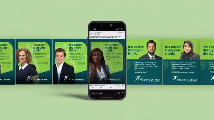Pro Bono Ontario: Social Media Campaign Design examples
