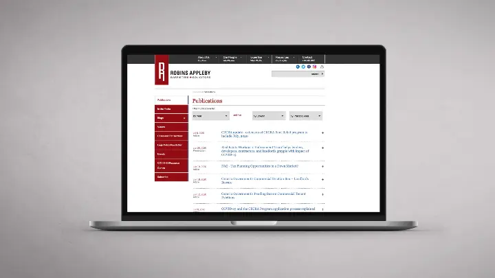 Robins Appleby_Web design_Website development_Publications page_Laptop view (1)