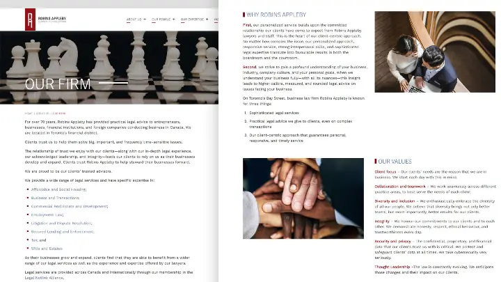 Robins Appleby_Website Development_About Us