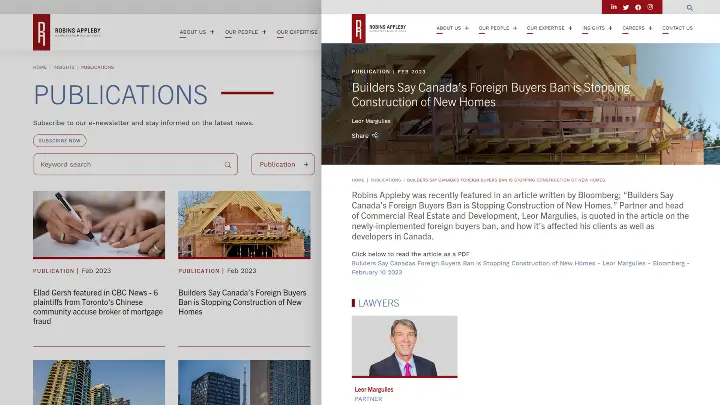 Robins Appleby_Website Development_Insights