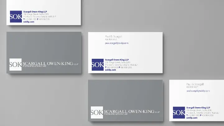 Scargall Owen King LLP_SOK_Stationery design_Business Card