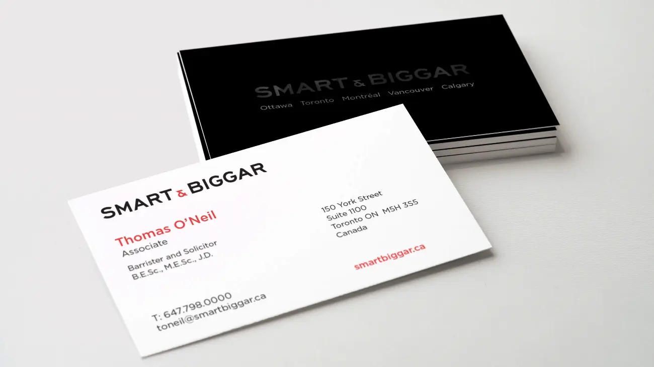 Smart Biggar_S B_Stationery_Business card design_01