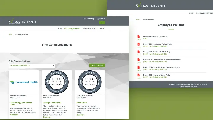 Smith Valeriote LLP_SV Law_Website Design_Web Development_Intranet 2