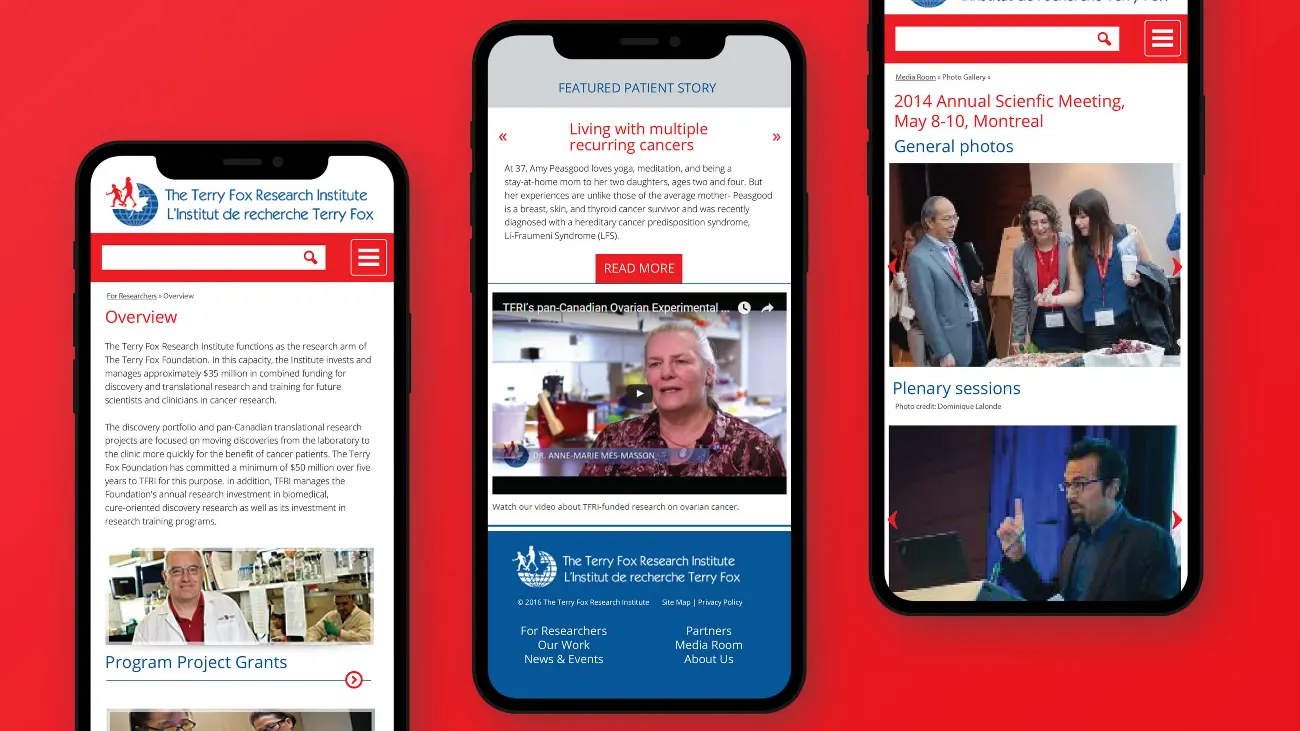 Terry Fox Research Institute (TFRI): Website 2015