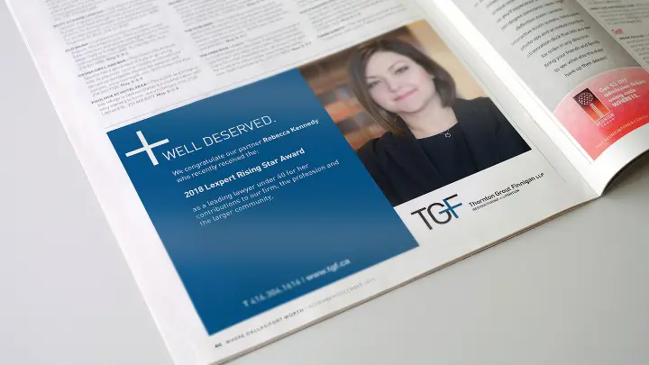 Thorton Grout Finnigan_TGF_Advertising Campaign_Rising Star Award ad design