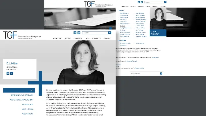Thorton Grout Finnigan_TGF_Web Design_Bio Design