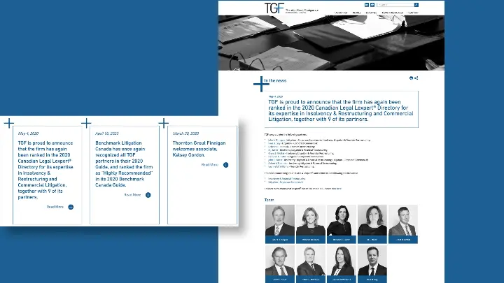 Thorton Grout Finnigan_TGF_Web design_Website development_News page