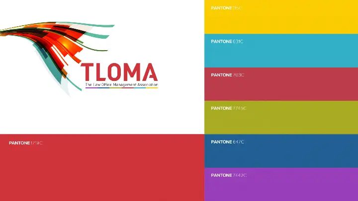 The Law Office Management Association_TLOMA_Logo design_Colours