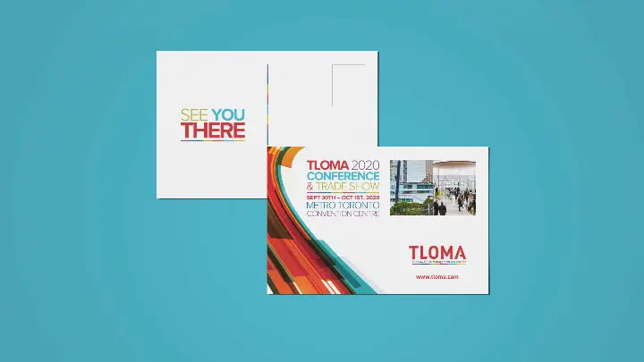 The Law Office Management Association_TLOMA_Stationery design_Postcard design_Front and back view