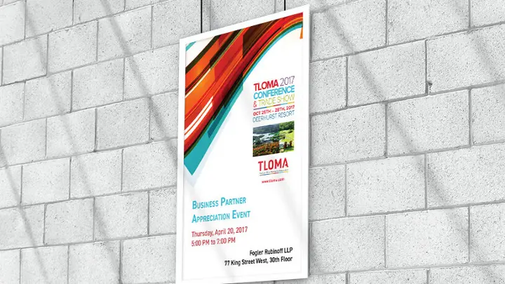 The Law Office Management Association_TLOMA_Tradeshow booth design_Poster_Business partners event signage_2017_01