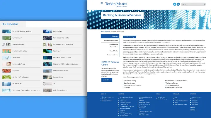 Torkin Manes_Web design_Website development_Expertise page