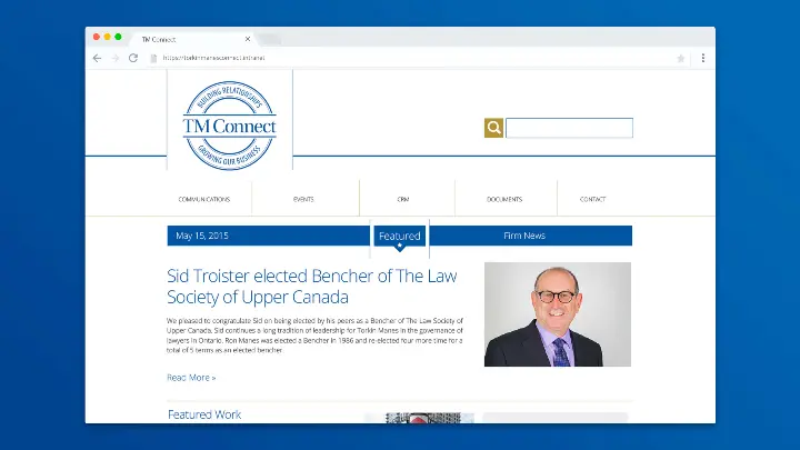 Torkin Manes_Web development_Intranet and Client Portal_01