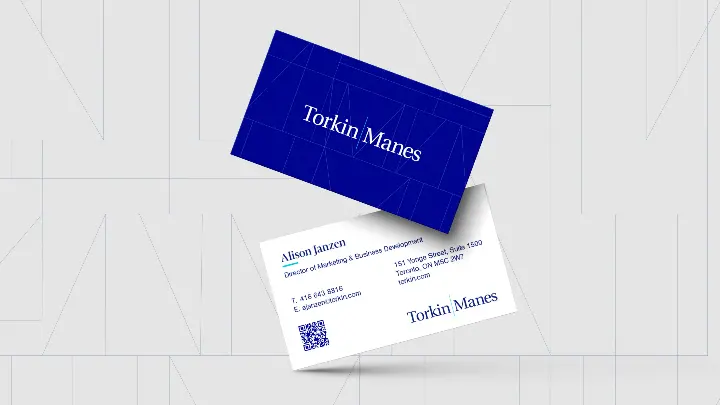 Torkin Manes business card